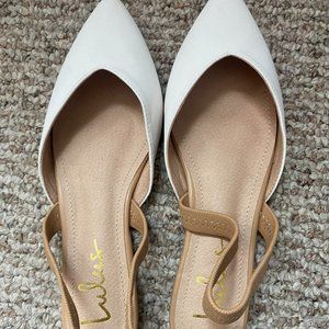 Lulu's Pointed Toe Slip on Sandals, Size 8.5